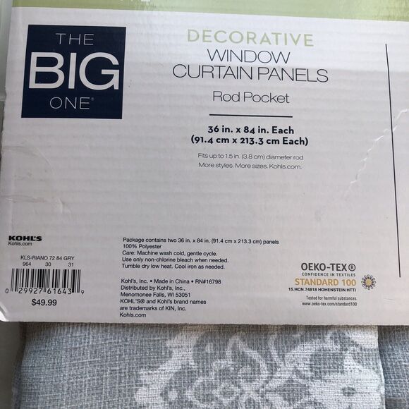 NEW CURTAIN The Big One Paisley Scroll Window Curtain Panel - Picture 10 of 16